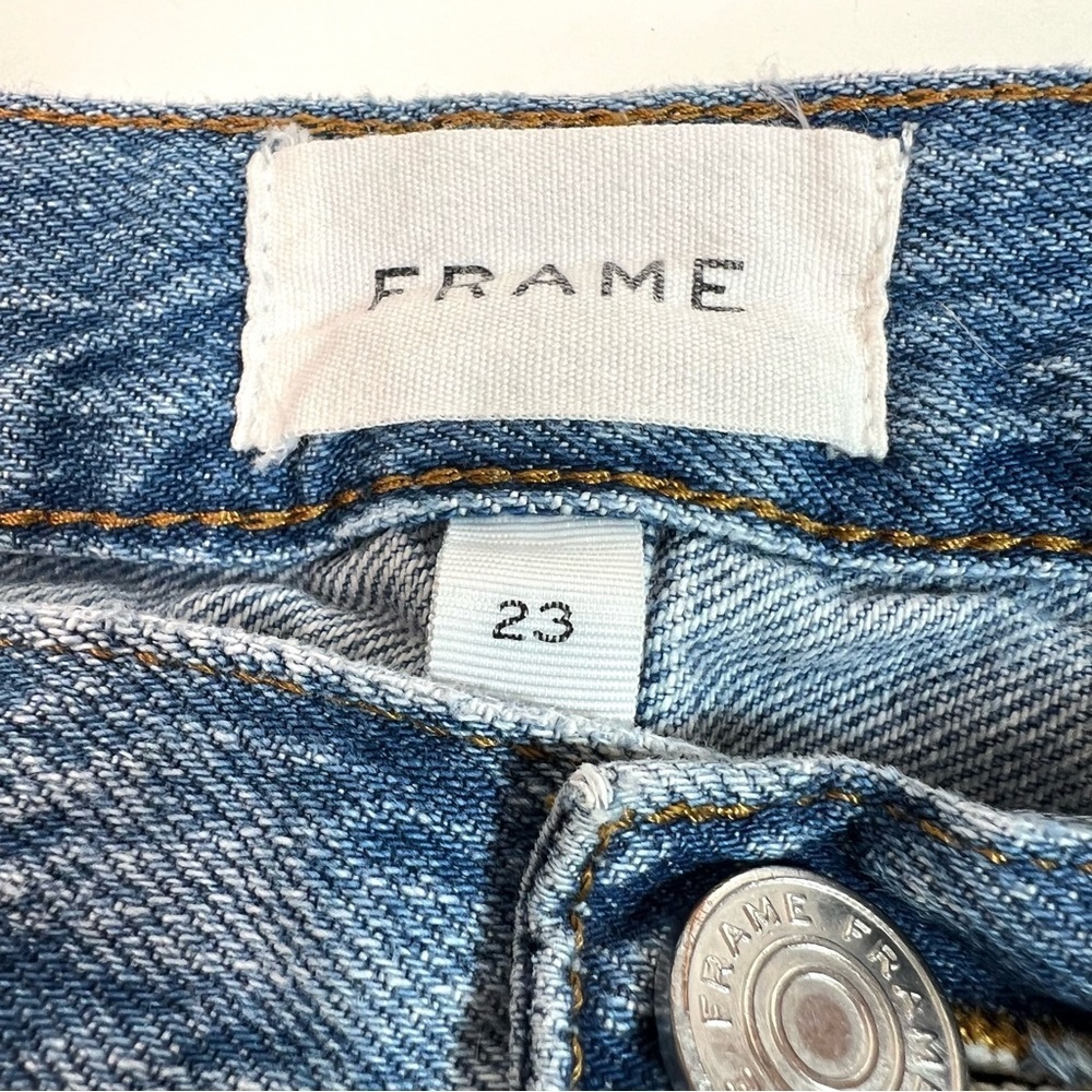 FRAME Denim Le Baggy Palazzo Jeans in Iceberg Flat Size 23 - Picture 6 of 15